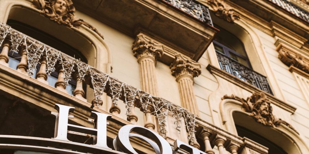Majestic,Hotel,Word,With,White,Big,Letters,On,Luxury,Awning